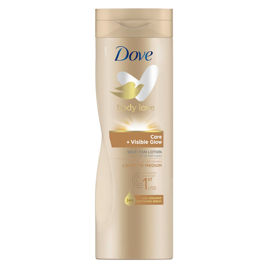 Dove Visible Glow Light to Medium Self Tan Lotion 400ml