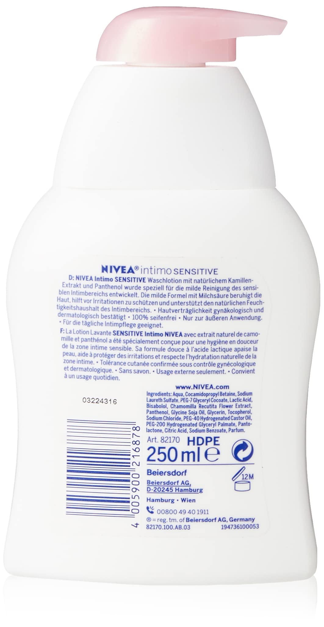 Nivea Intimo Body Wash Sensitive 250ml