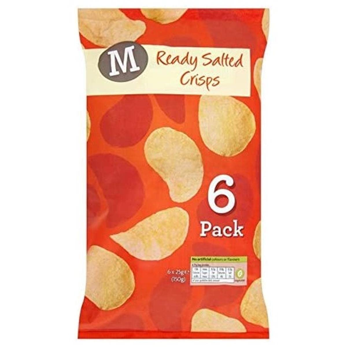 Morrisons Ready Salted Crisps 6 Pack