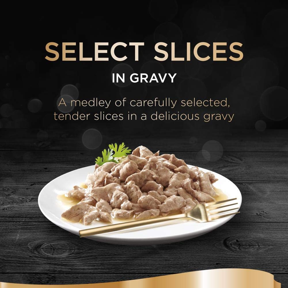 Sheba Select Slices, Wet Cat Food Pouches, Poultry Collection in Gravy, 40 x 85 g