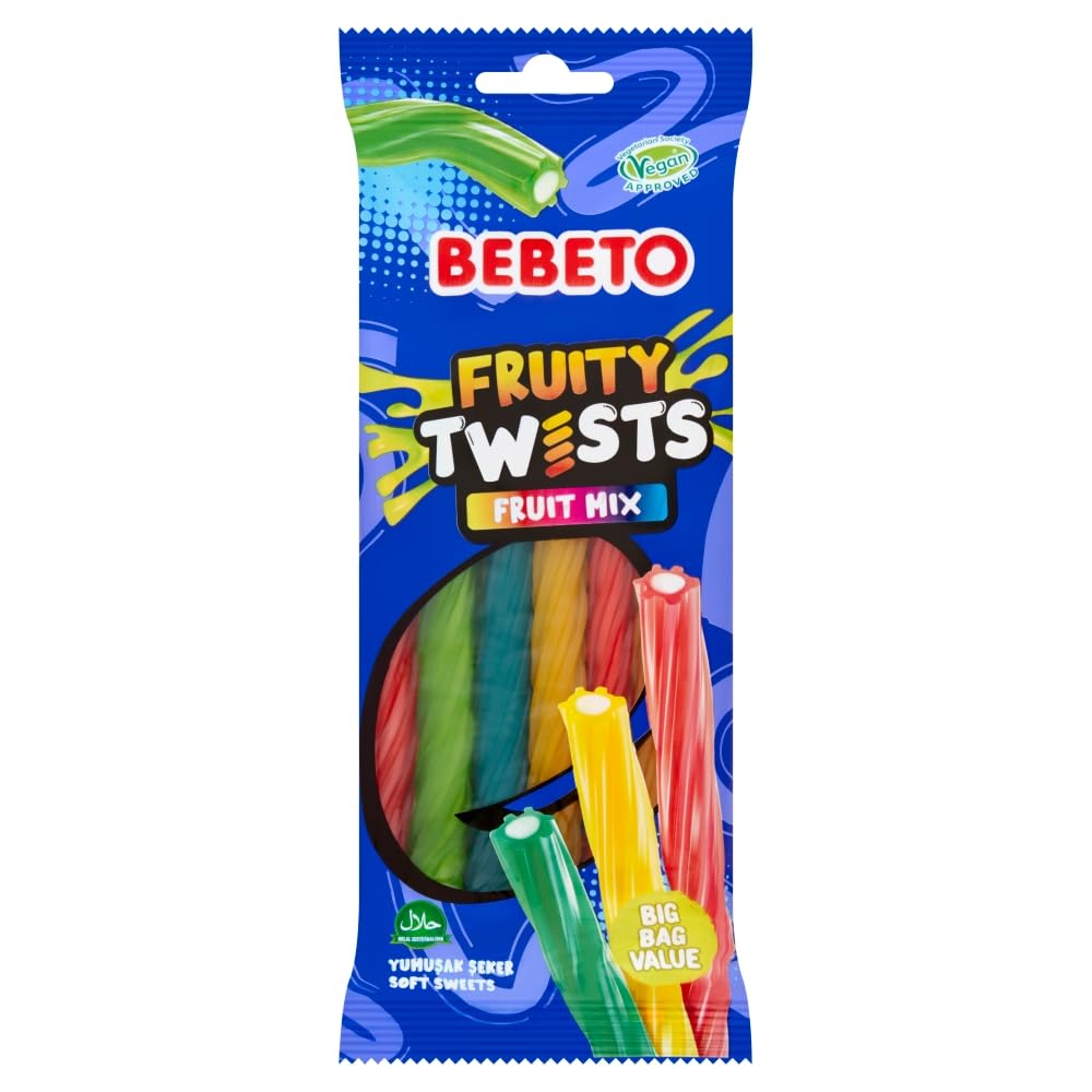 Bebeto Assorted Fruit Twists 180g