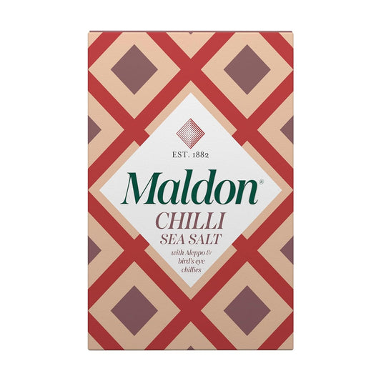 Maldon - Smoked Sea Salt Flakes - Unique Pyramid Shaped Salt Flakes - Gently Smoked Over Oak - Perfect for a Wide Range of Dishes, Hand-Harvested for Four Generations - 500g Tub