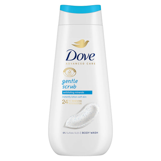 Dove Gentle Scrub Advanced Care Body Wash Shower Gel Exfoliating Minerals 225ml