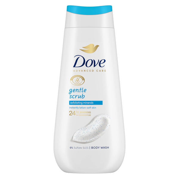 Dove Gentle Scrub Advanced Care Body Wash Shower Gel Exfoliating Minerals 225ml