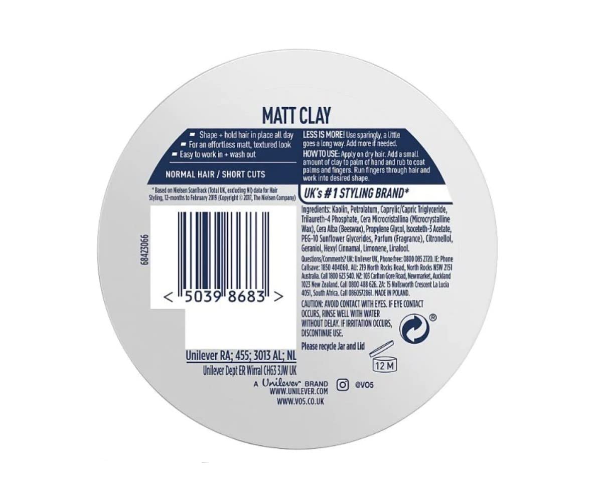 VO5 Matt Hair Clay, 75ml