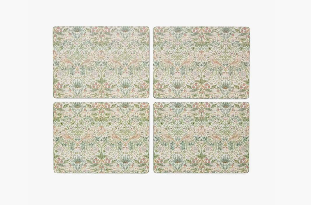 Spode Morris and Co Strawberry Thief Large Placemats - Set of 4