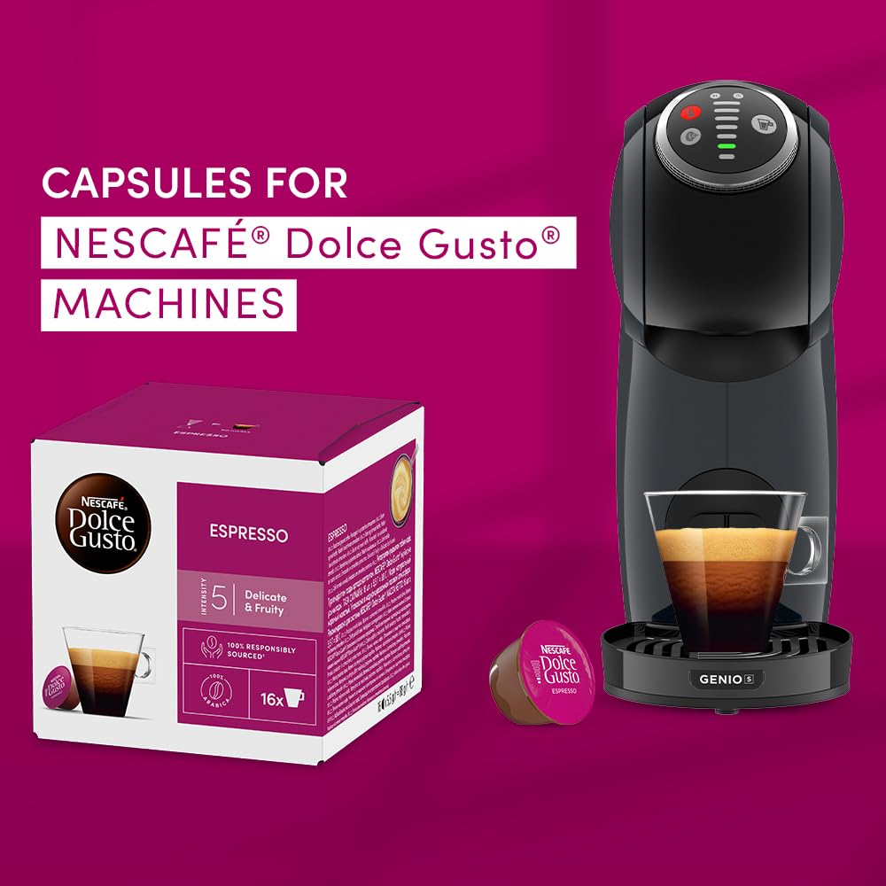 Nescafé Dolce Gusto Espresso Coffee Pods, 16 Capsules (16 Servings)