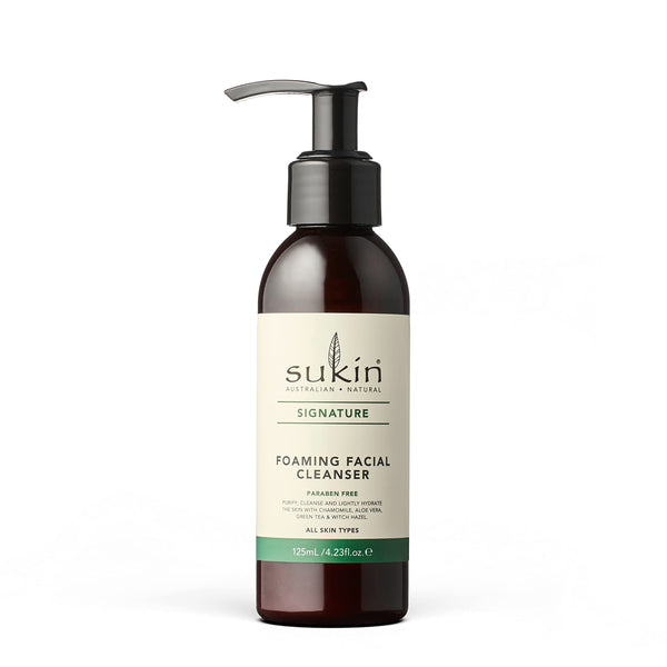 Sukin Signature Foaming Facial Cleanser 125ml With Witch Hazel And Gre 