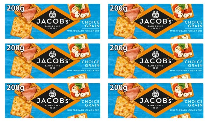 Jacob's Choice Grain Multigrain Crackers, 200g - Pack of 6
