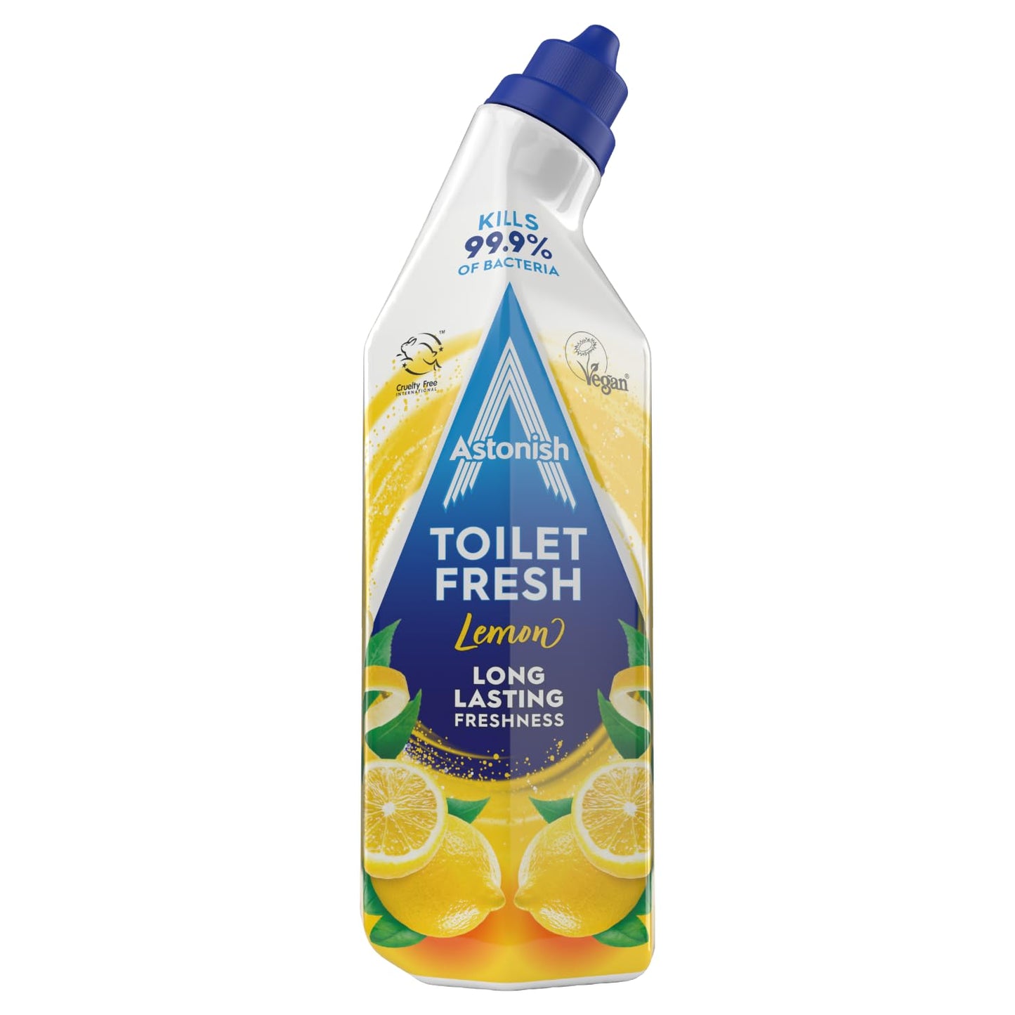 Astonish Toilet Fresh Gel, Kills 99.9% of Bacteria, Limescale Prevention, Lemon