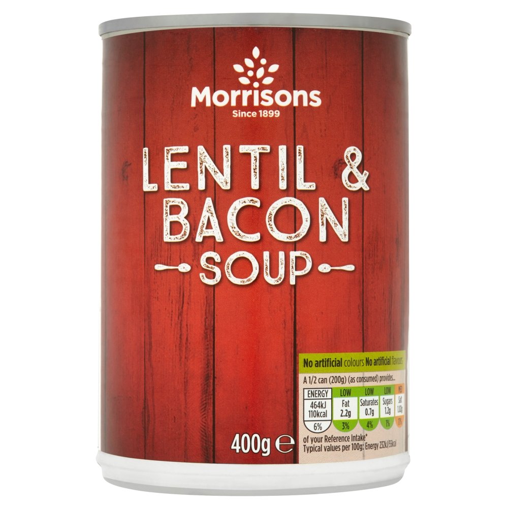 Morrisons Lentil and Bacon Soup, 400g