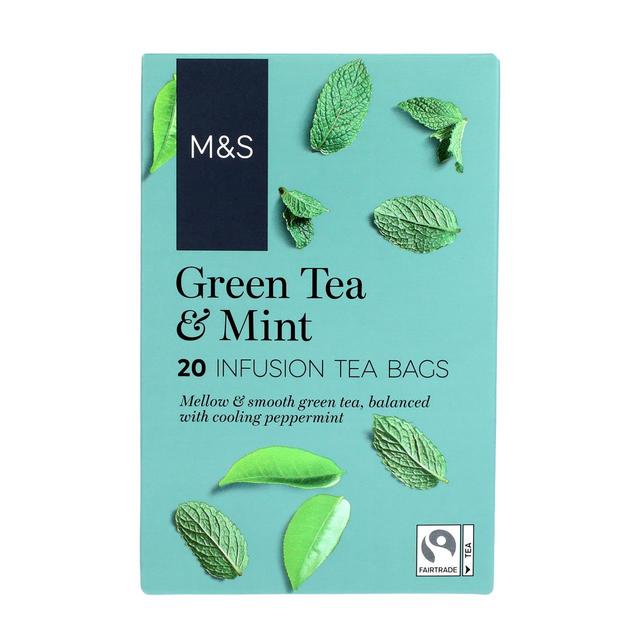 M&S Green Tea & Mint Teabags, 20 bags