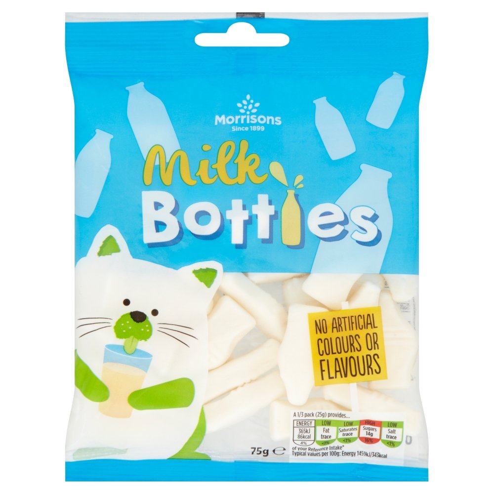 Morrisons Milk Bottles, 75g