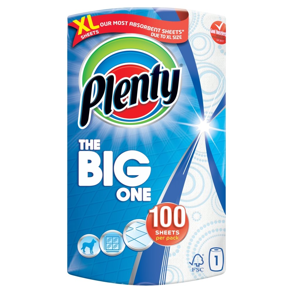 Plenty Kitchen Paper Roll, 100 Sheets