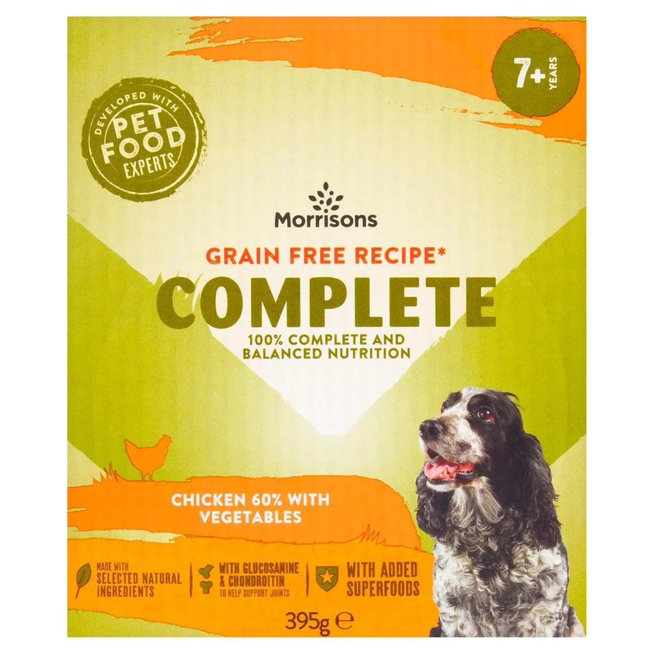 Morrisons Grain Free Chicken & Veg Senior Dog Food Tray 395g