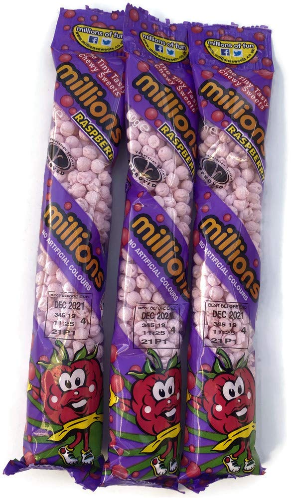 Millions Tubes Variety Bundle Strawberry, Blackcurrant, Raspberry, Cola and Bubblegum