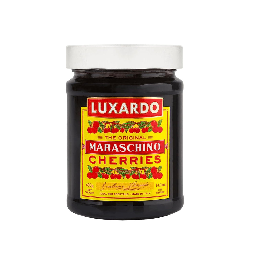 Luxardo Maraschino Cherries 400g (14.1 oz) | Candied Marasca Cherries soaked in Luxardo marasca cherry syrup | The ultimate cocktail cherry, used in the worlds best bars