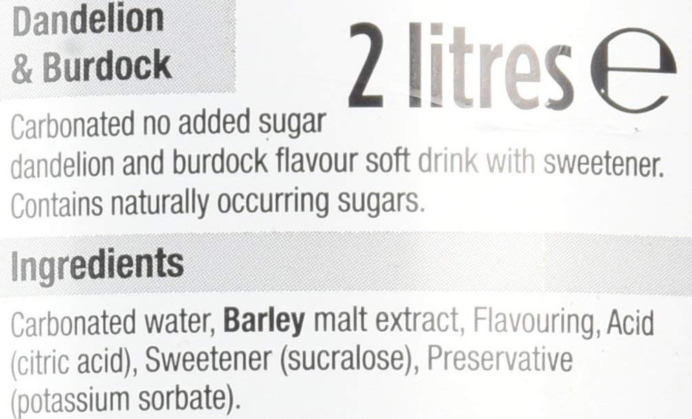 Morrisons No Added Sugar Dandelion & Burdock 2 Litre