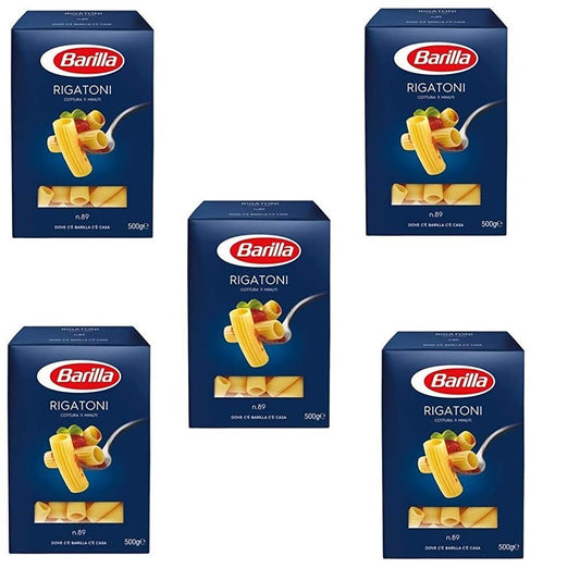 5X Barilla Rigatoni Pasta No 89 Italian Pasta 500g