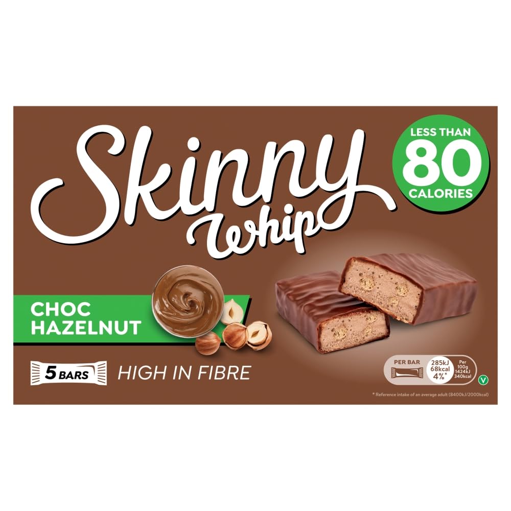 Skinny Whip Hazelnut Bars 5pk 100g