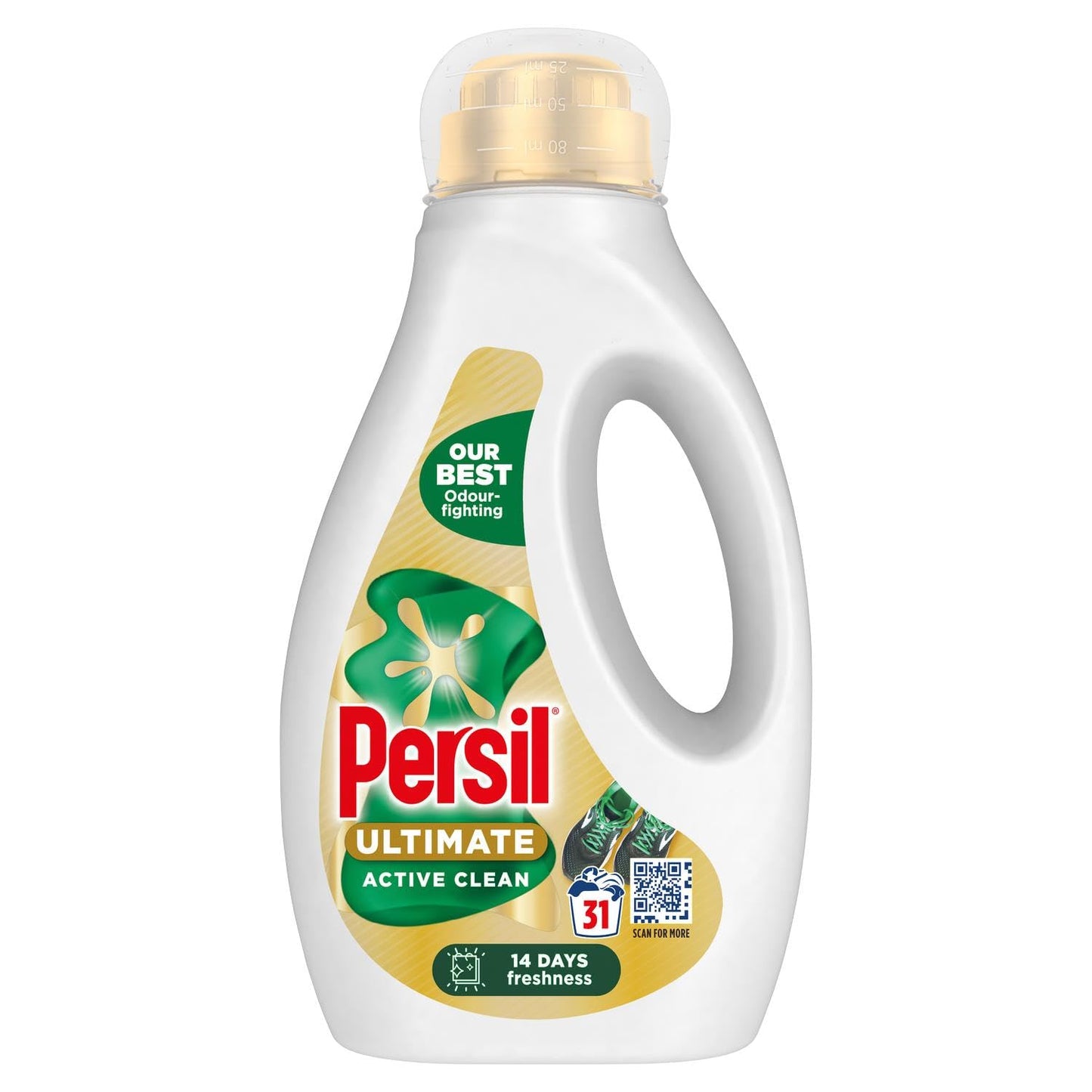 Persil Ultimate Liquid Detergent Outstanding Stain Removal Effective in Quick and Cold Washes with 14 Days of Lasting Freshness 31 Washes, 837ml (Buy 1, Active Clean)