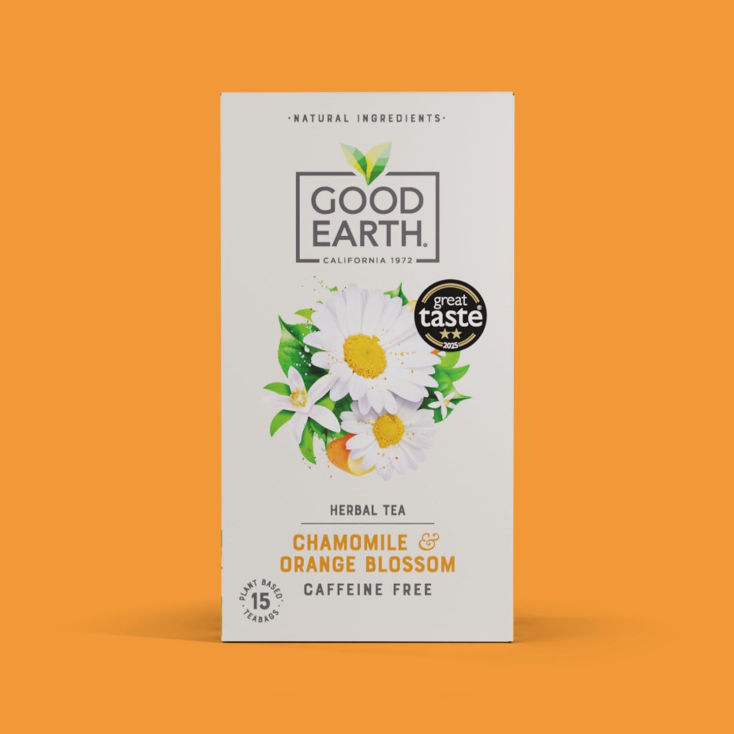 Good Earth Tea Co. Chamomile & Orange Blossom Herbal Tea, 15 Tea Bags