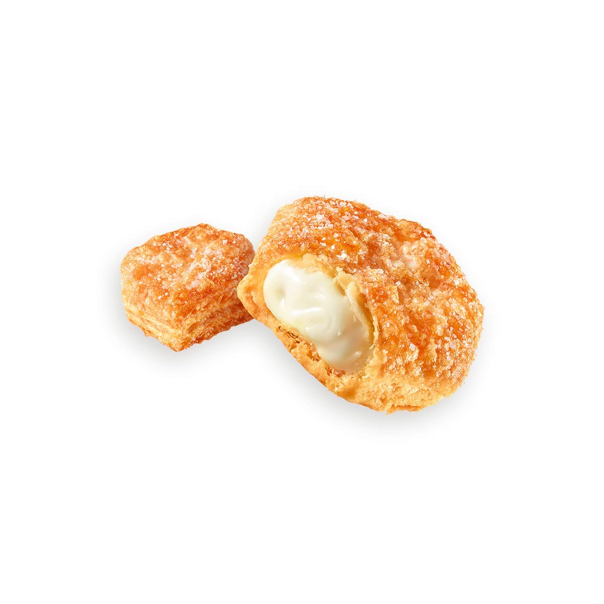 Matilde Vicenzi Millefoglie d'Italia Bocconcini Crema al Latte e Cioccolato Bianco Puff Pastry with Milk Cream and White Chocolate 100g Cookie Filled Snacks