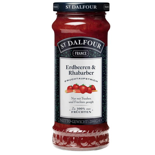 St. Dalfour Fruit Spread Strawberries and Rhubarb Jam 284g