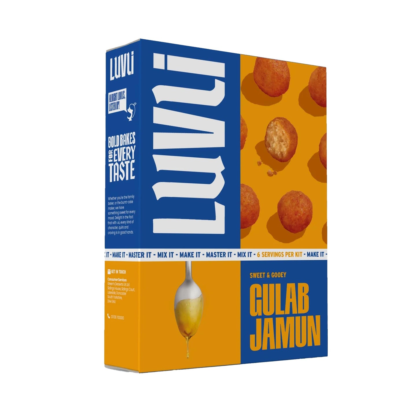Luvli Gulab Jamun Dessert Mix - Easy to Make Authentic Indian Sweet | 6 x 270g Pack | Soft & Delicious
