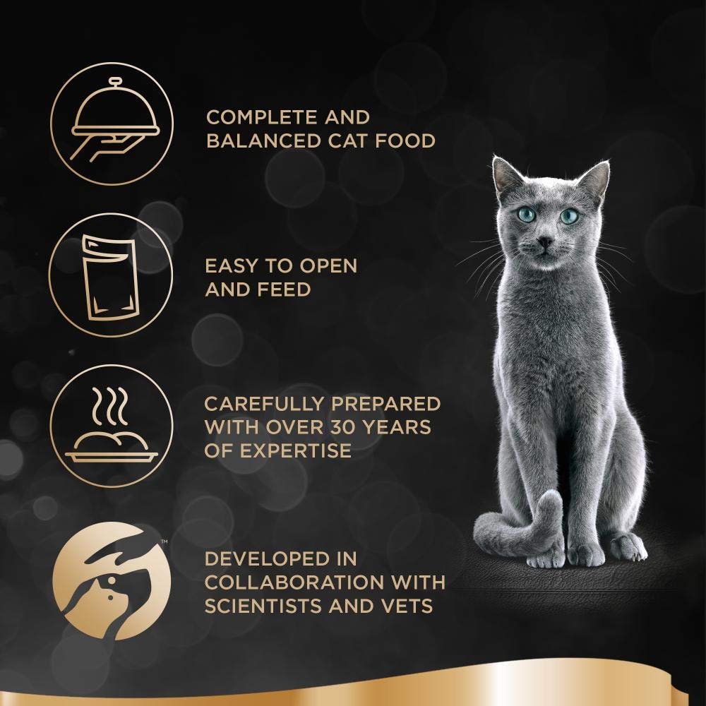 Sheba Select Slices, Wet Cat Food Pouches, Poultry Collection in Gravy, 40 x 85 g