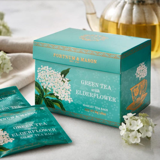 Fortnum & Mason Green Tea with Elderflower 15 Silky Tea Bags