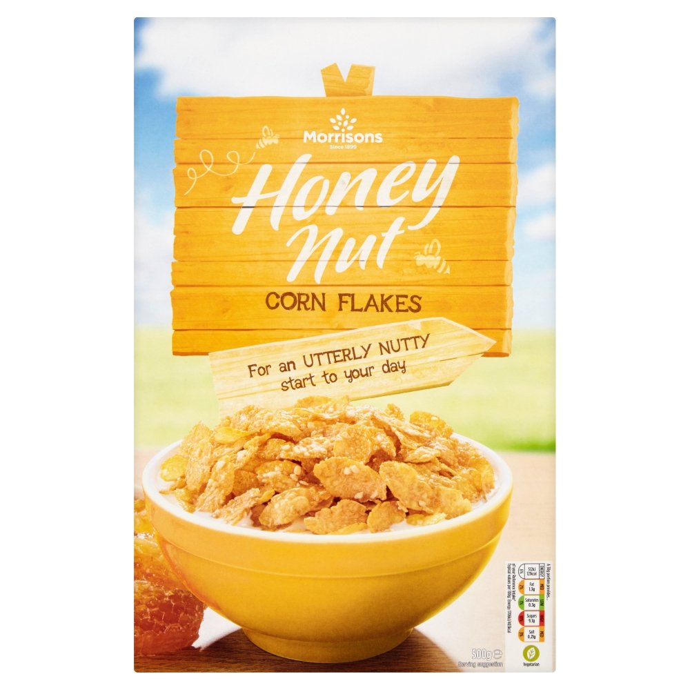 Morrisons Honey and Nut Corn Flakes, 500g