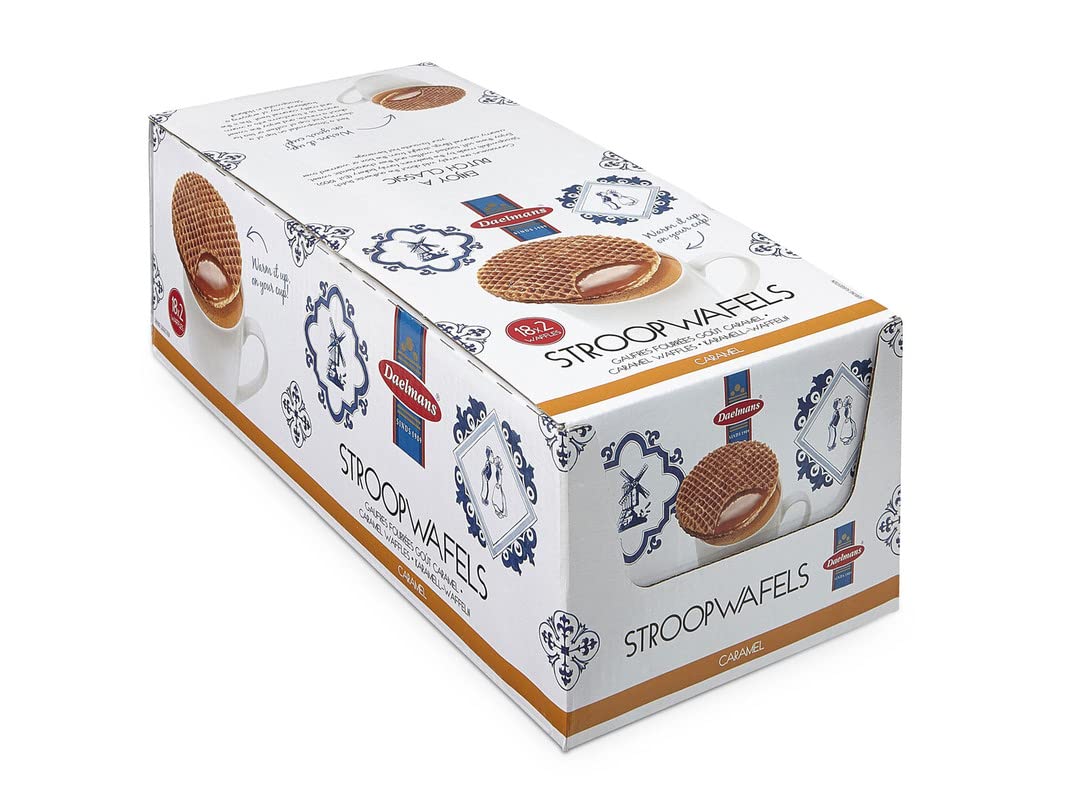 Daelmans Stroopwafels - Caramel waffles – 78 g x 18 in a Box - Authentic Dutch Caramel Waffle - Stroopwaffels