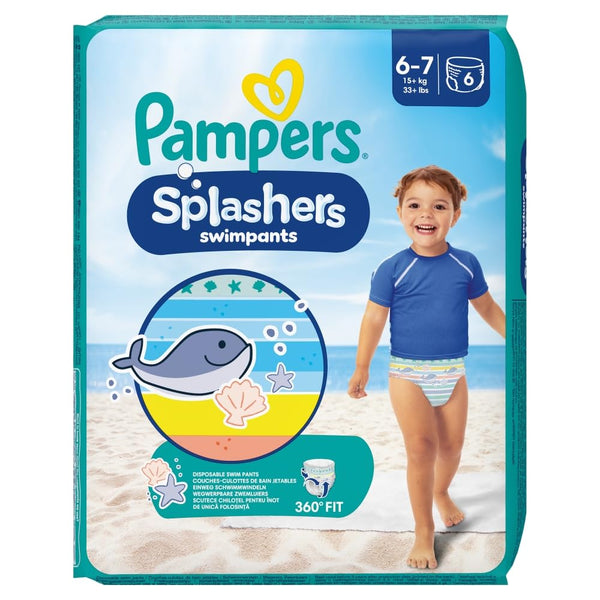 Pampers Splashers Size 6 Nappies Pull-On 6pk