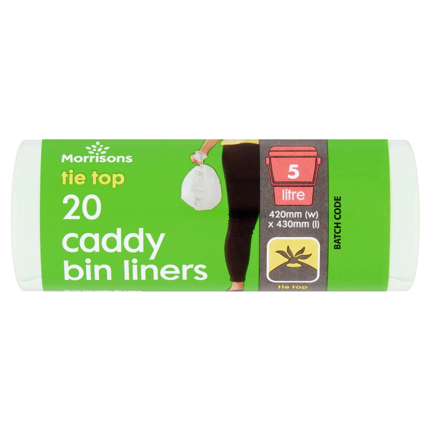 Morrisons 20 Bio Caddy Bin Liners, White, 5L