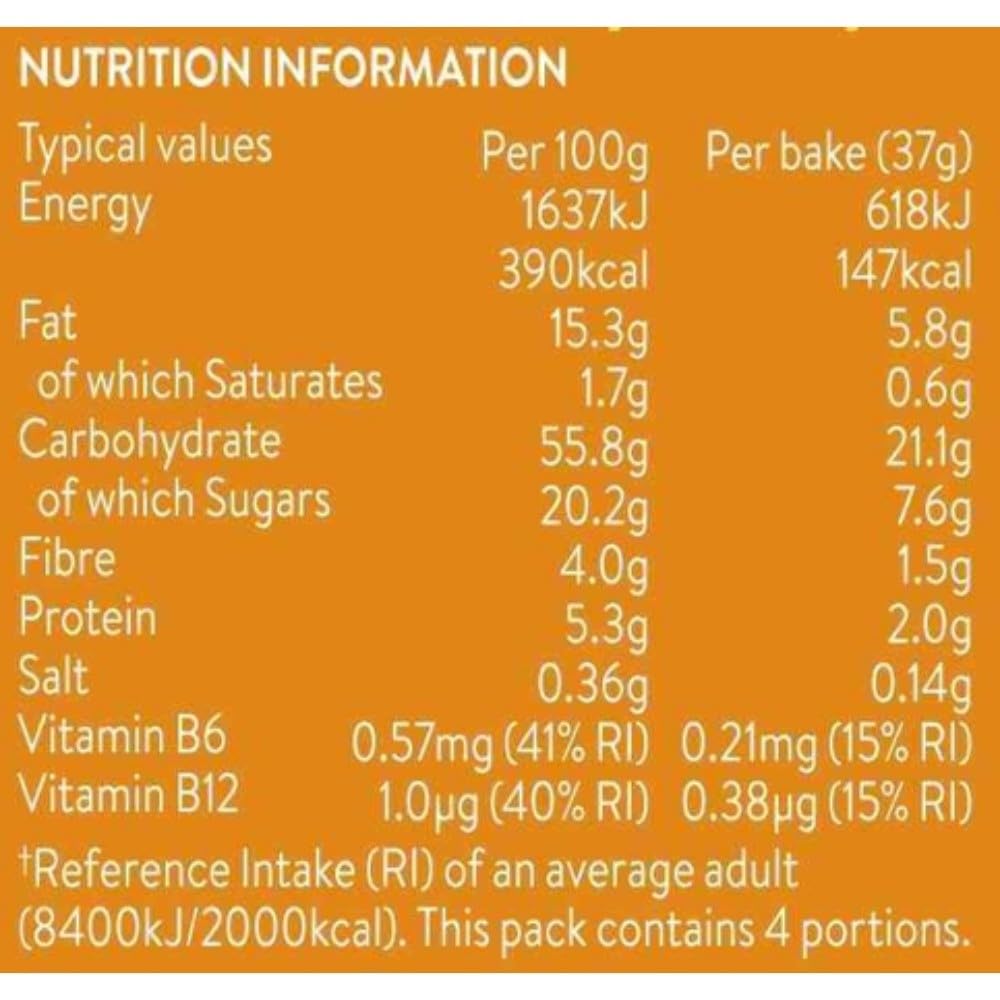 Mr Kipling Breakfast Bakes Honey & Nut, 4 Bakes - Perfect For Snacking On-the-Go (Pack of 1)