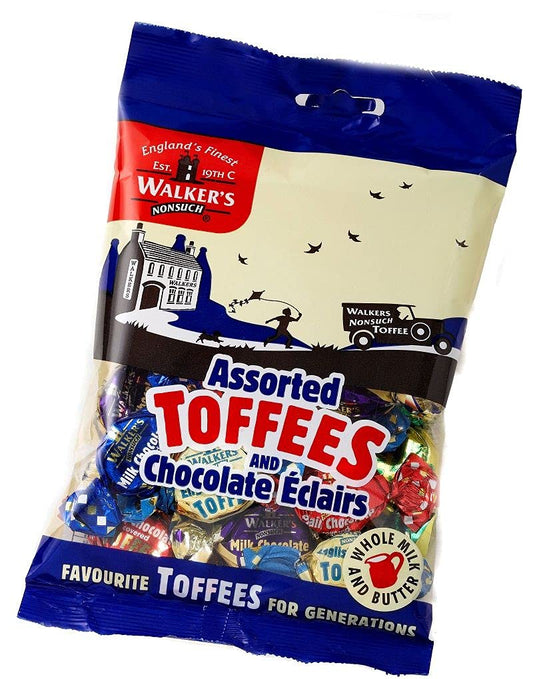 Walkers Nonsuch Assorted Toffees and Chocolate Éclairs (150g x 6)