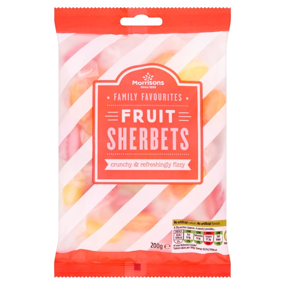 Morrisons Fruit Sherbets, 200g