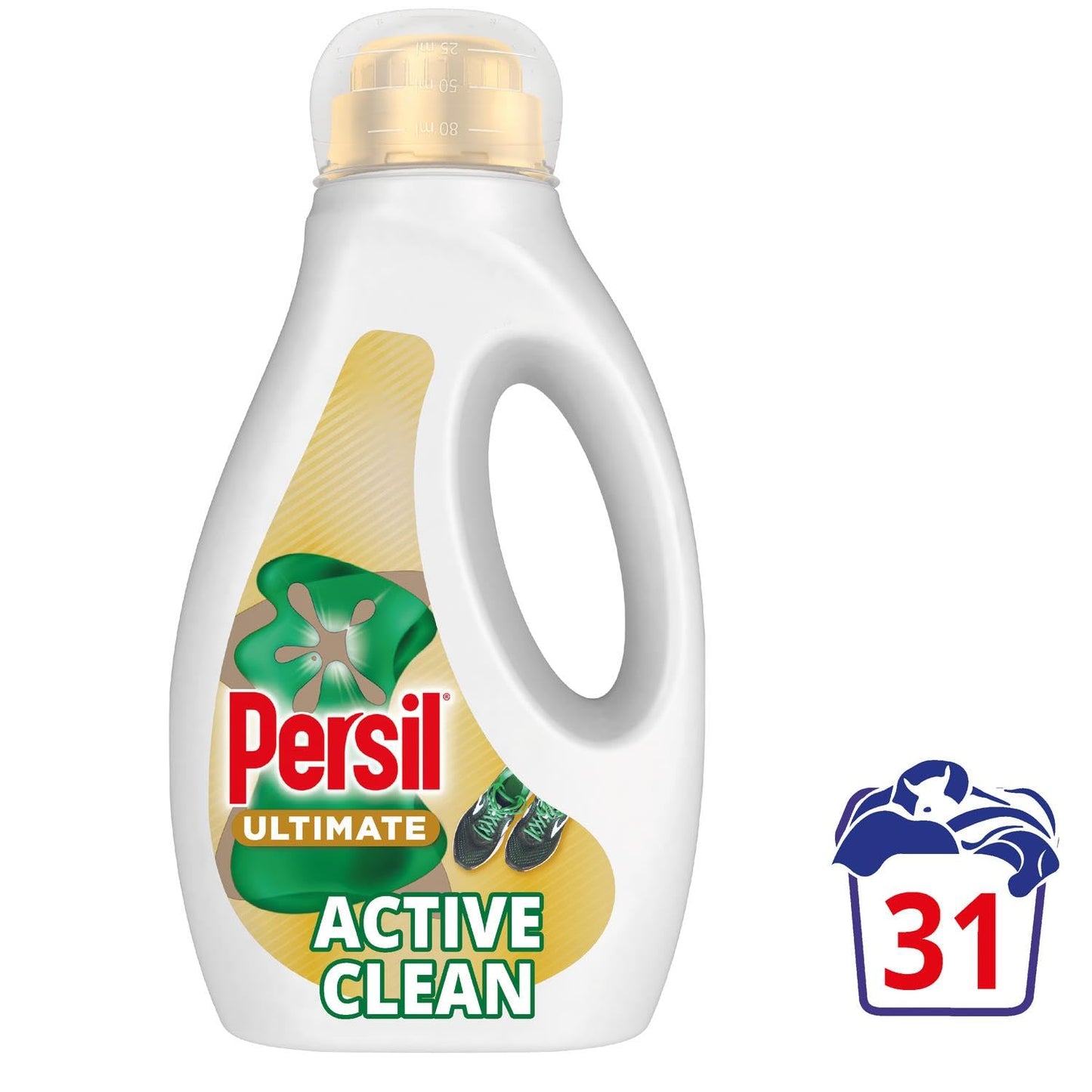 Persil Ultimate Liquid Detergent Outstanding Stain Removal Effective in Quick and Cold Washes with 14 Days of Lasting Freshness 31 Washes, 837ml (Buy 1, Active Clean)