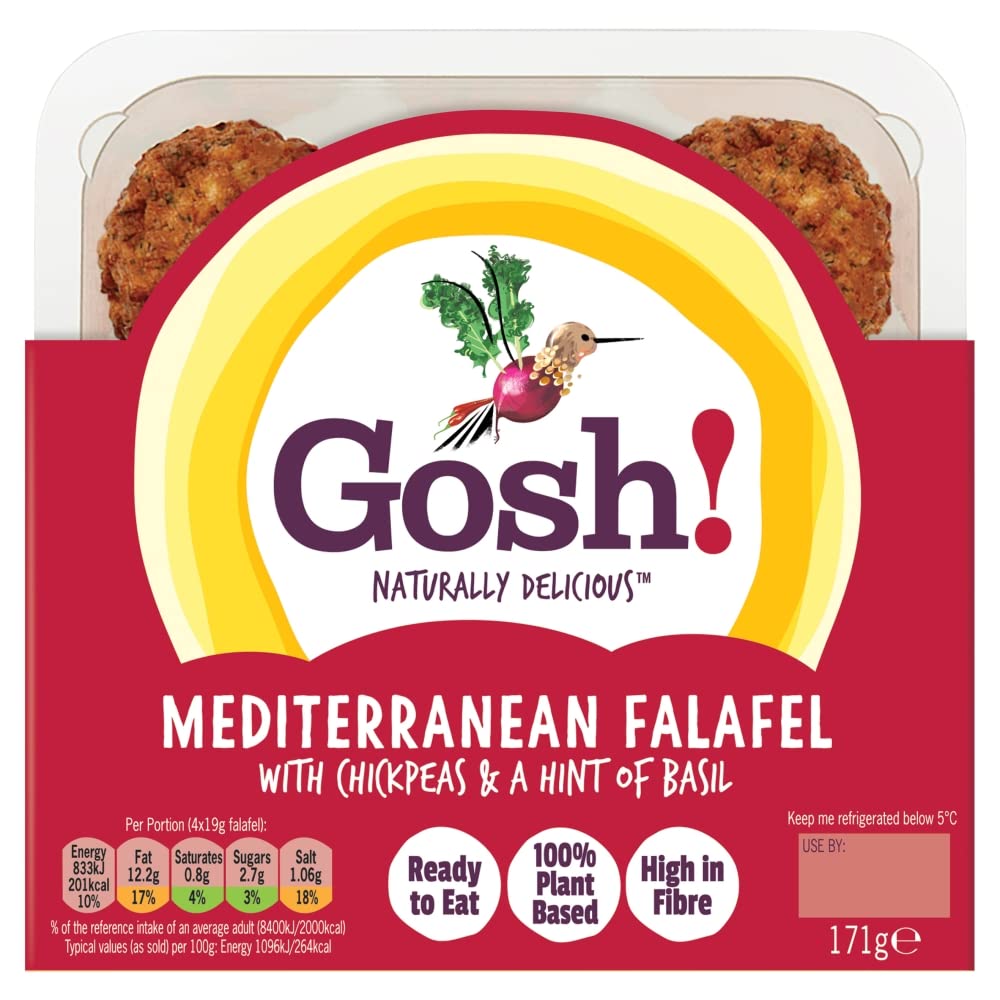 gosh! Mediterranean Falafel with Chickpeas & a Hint of Basil 171g, large