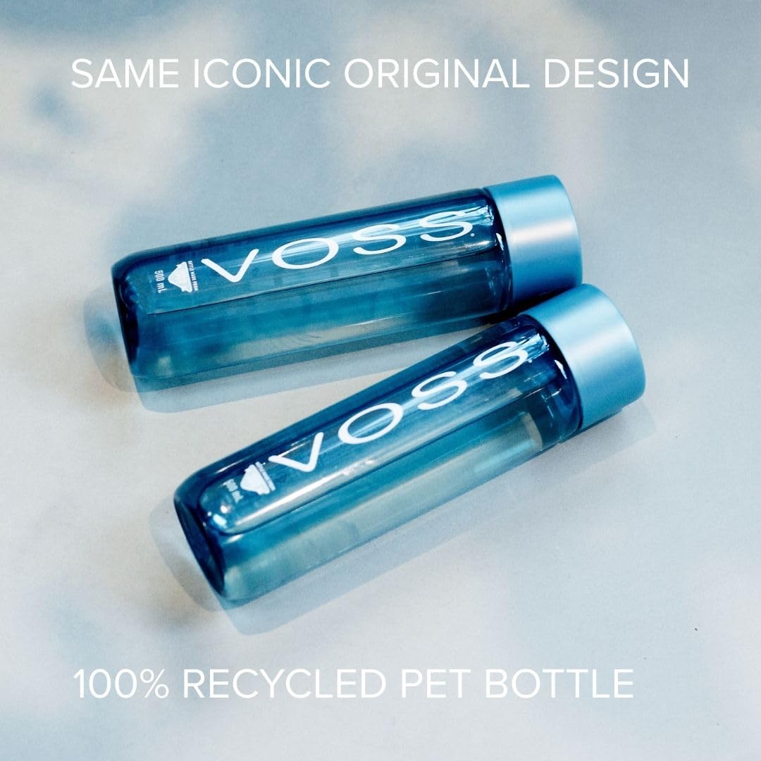 VOSS Still Water – Premium Naturally Pure Water - PET Plastic Water Bottles for On-the-Go Hydration