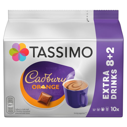 Tassimo Cadbury Orange Hot Chocolate Pods, 10 Servings, 241g