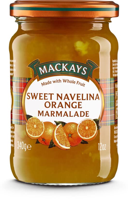 Sweet Navelina Orange Marmalade 340g, Mackays.
