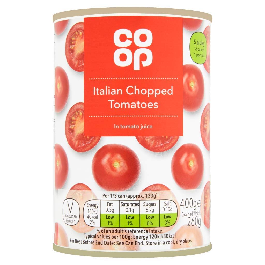 Co-op Italian Chopped Tomatoes in Tomato Juice, 400g