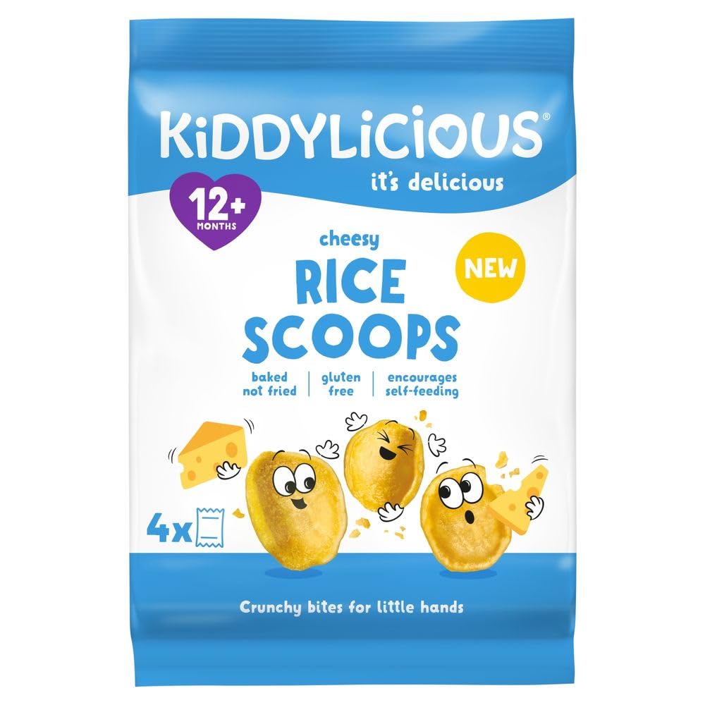 Kiddylicious Cheesy Rice Scoops 4 x 10g