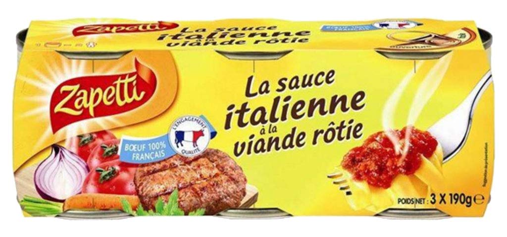 Zapetti Roasted meat Italian sauce, 3x95g