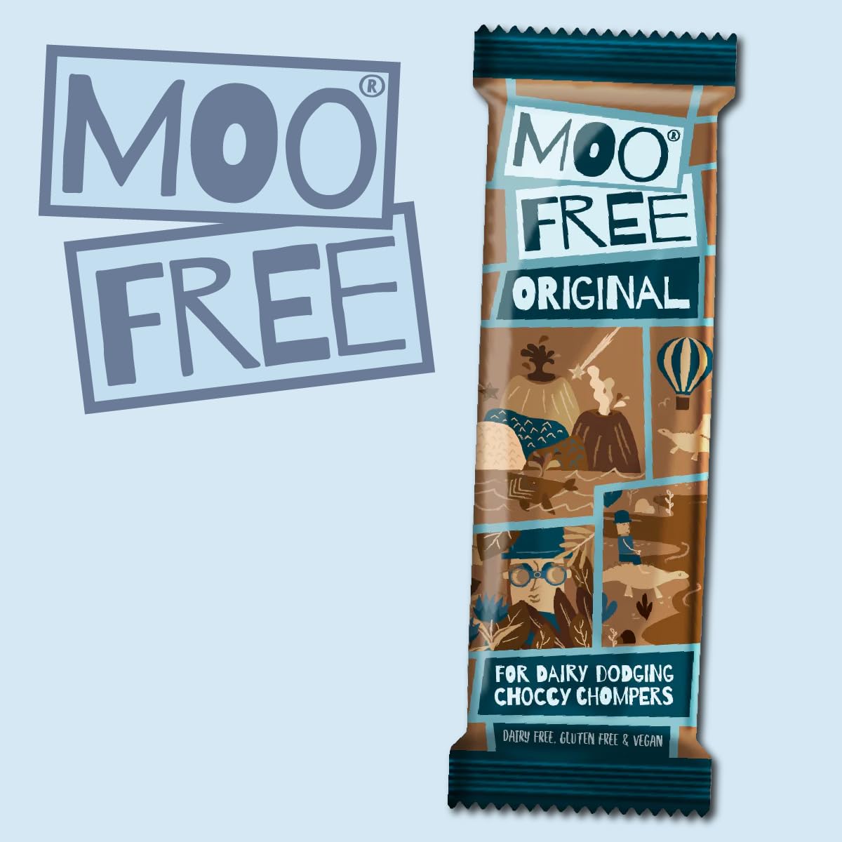 Moo Free Original Milk Chocolate Dairy Free & Vegan Mini Bar, 20g