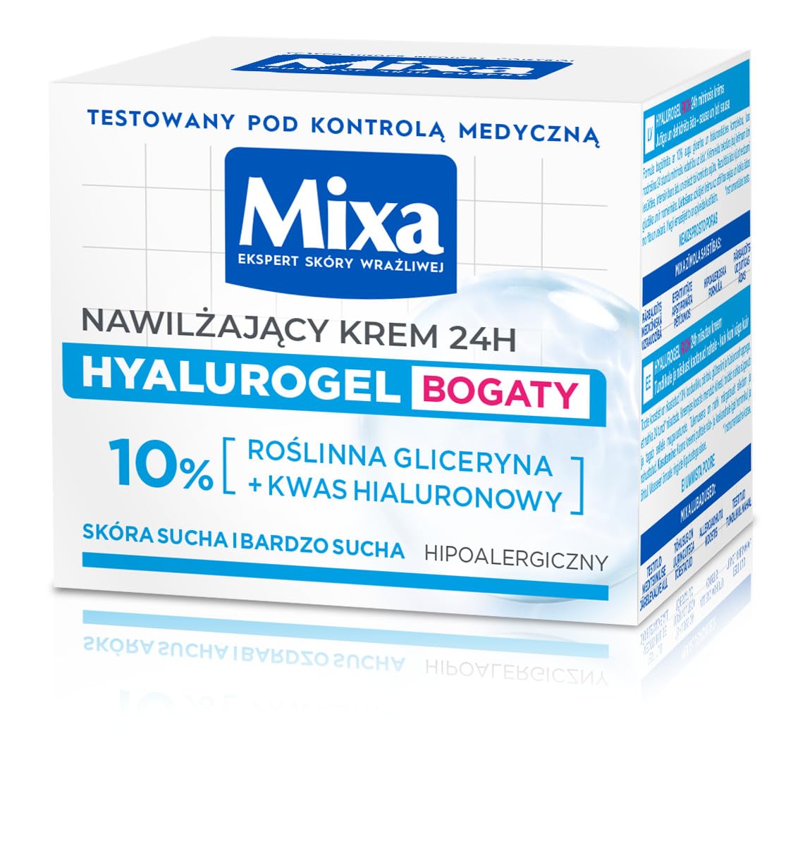 MIXA Hyalurogel Rich MOISTURISING iv Cream sensitive skin dehydrated 50ml