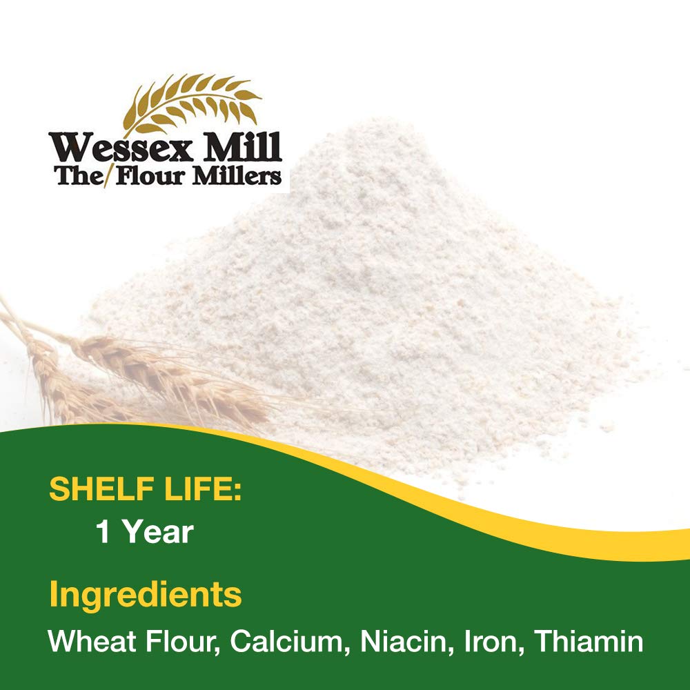 Wessex Mill Wholemeal Bread Flour - Premium Quality Flour for Bread Making, 5 x 1.5 kg