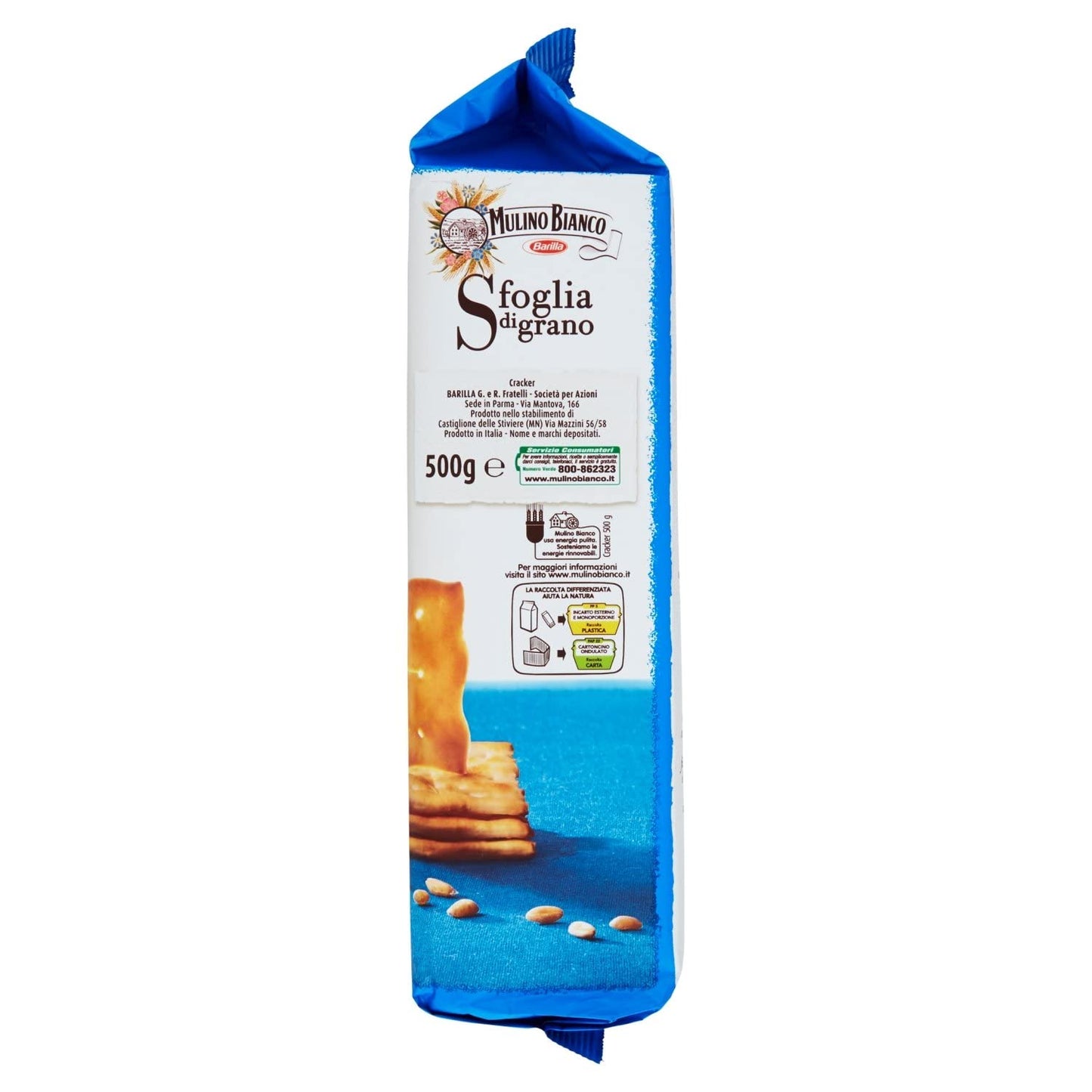 Mulino Bianco Barilla Crackers Cracker Non Salati Unsalted 500 g Italy